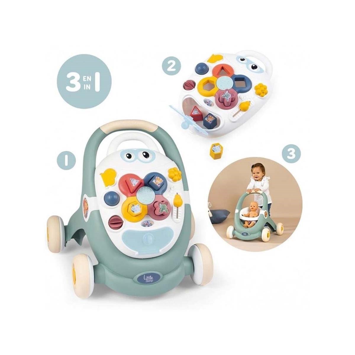 Smoby Baby 3 In 1 Yürüme Arkadaşı 