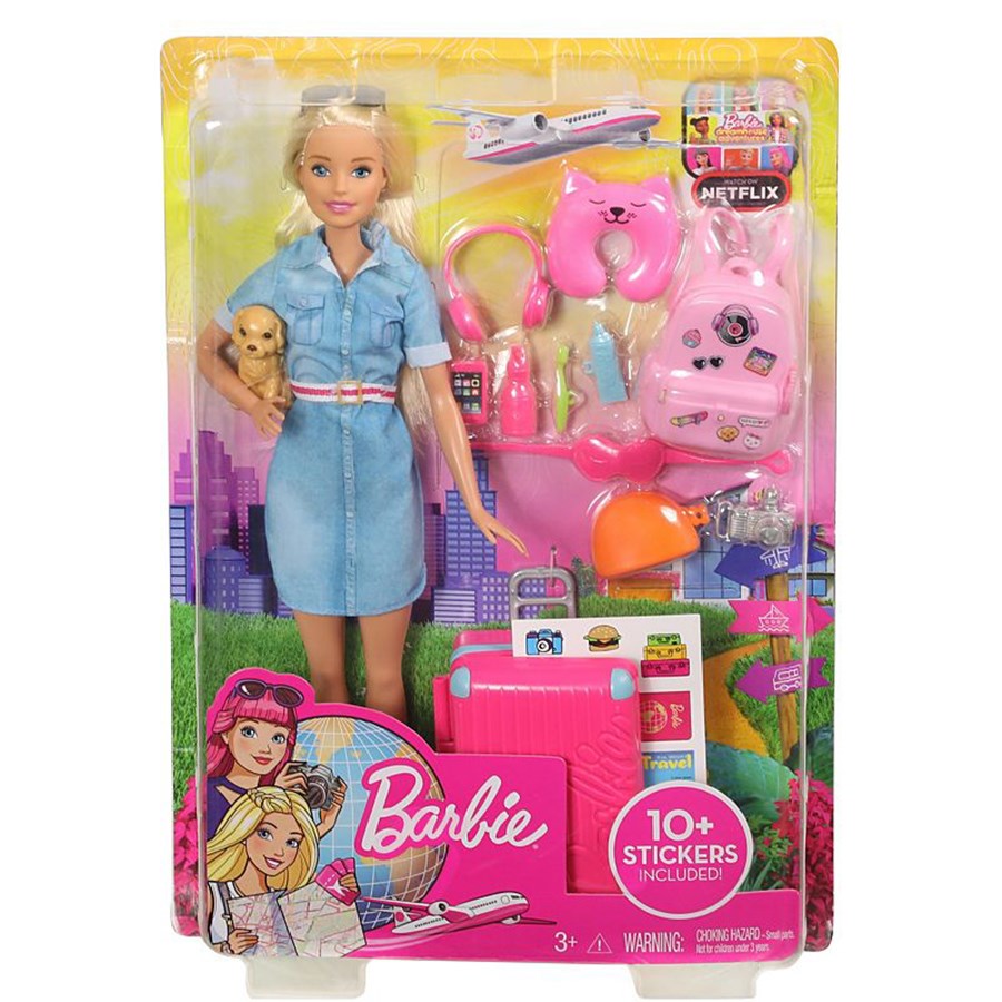 Barbie Seyahatte Bebeği Ve Aksesuarları 