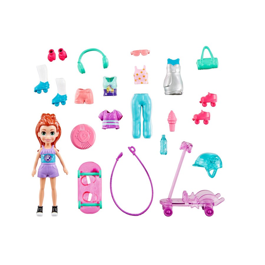 Polly Pocket ve Eğlenceli Dünyası Kaykay Partisi Paketi