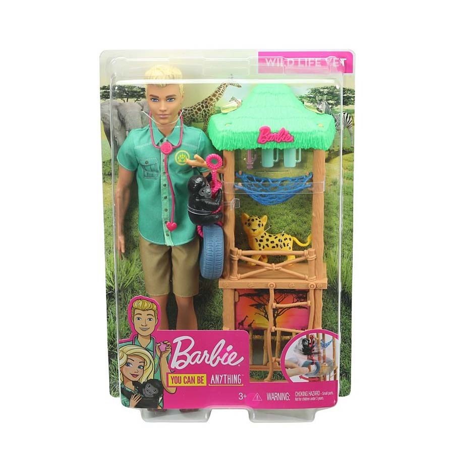 Barbie Ken ve Meslekleri Oyun Setleri Vahşi Doğa Veterineri