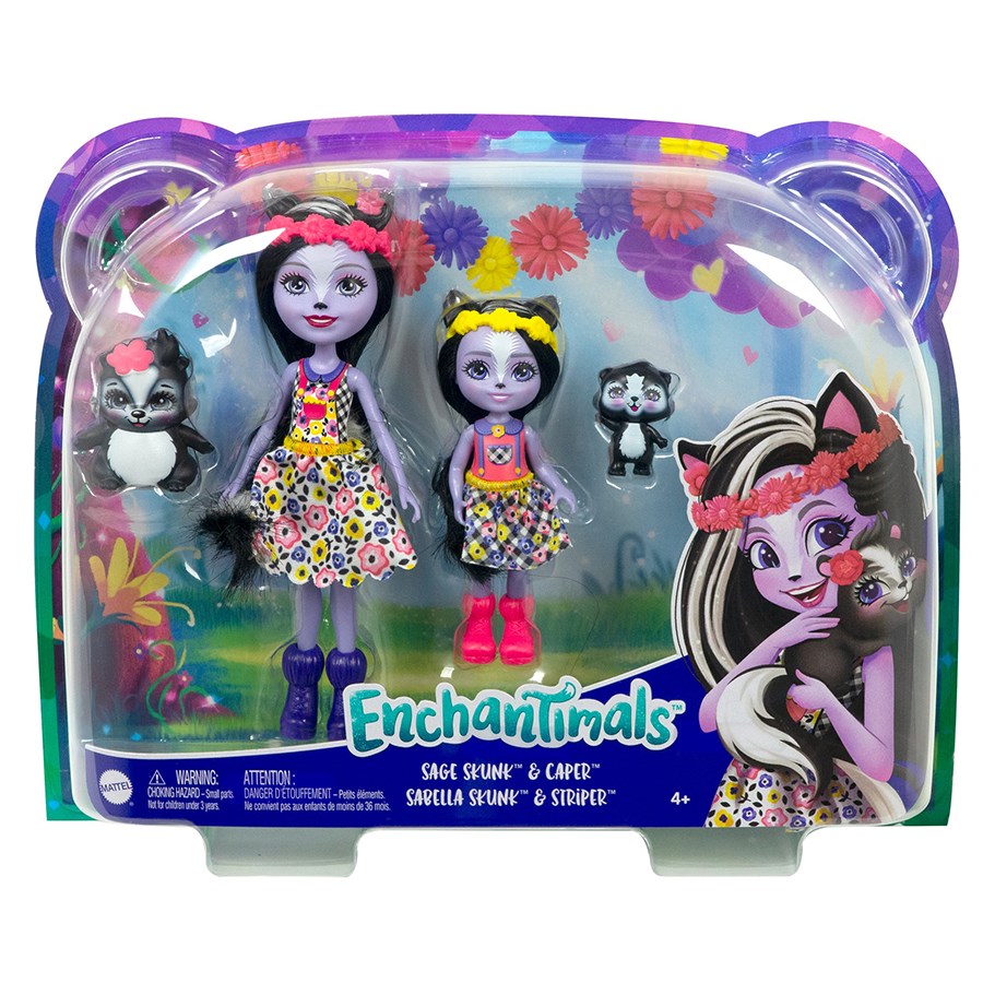 Enchantimals Kız Kardeş Bebekler Serisi Sage Skunk & Caper