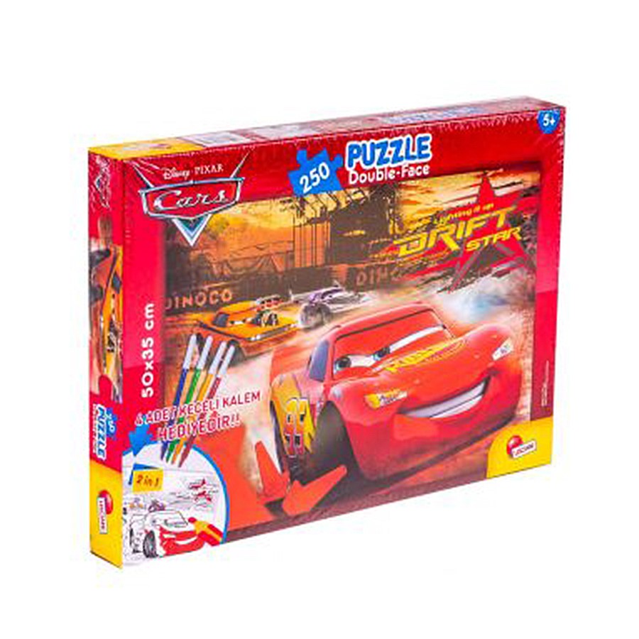 Cars 250 Parça Kalemli Puzzle 