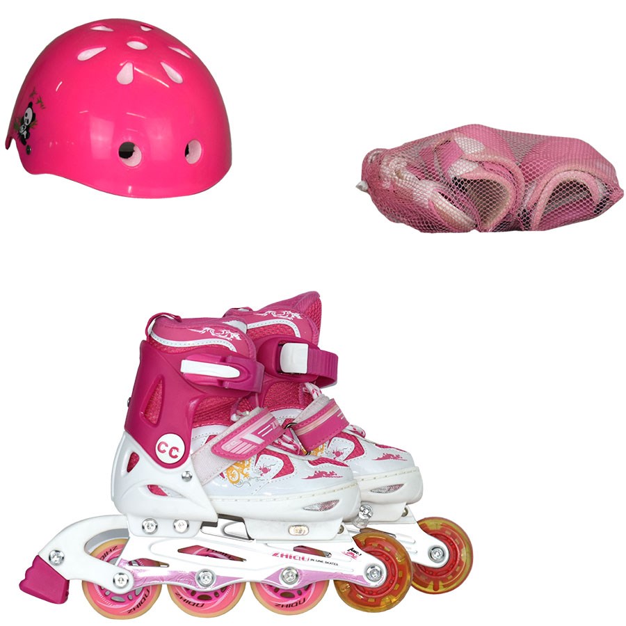 Işıklı Paten Set 30-33 Pembe 