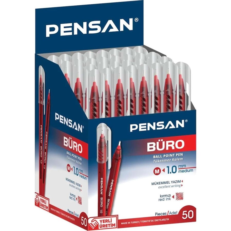 Pensan Büro Tükenmez 1Mm 2270 Kırmızı 