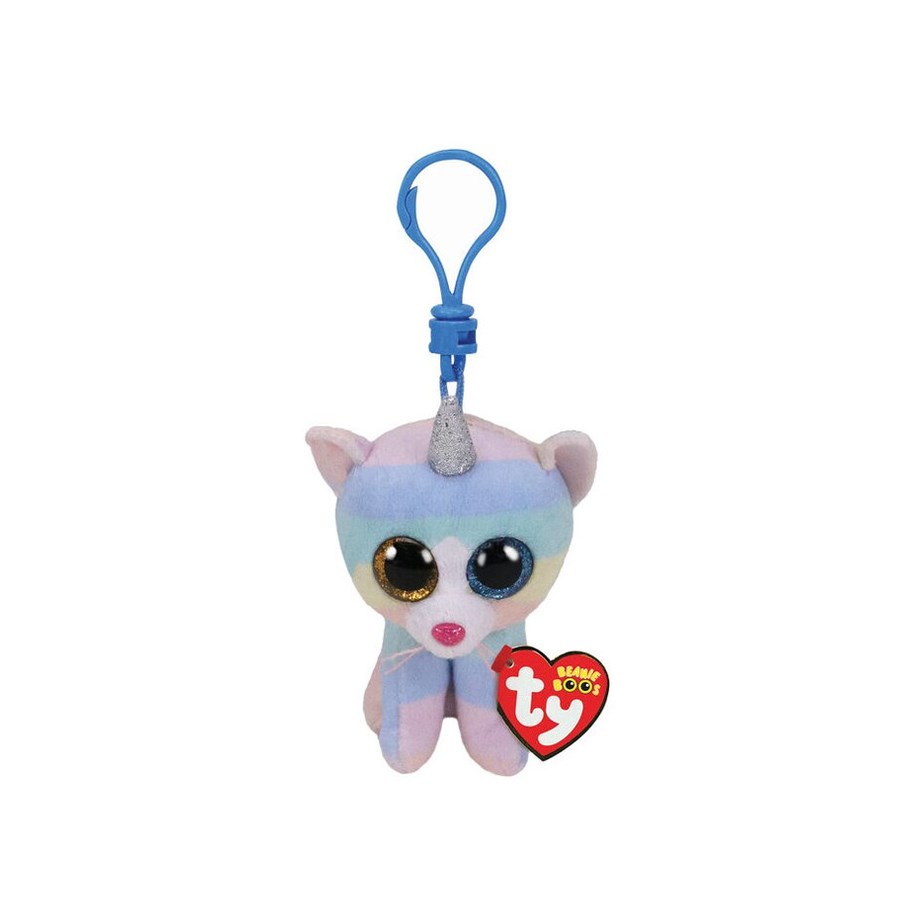 TY Beanie Boos Heather Boynuzlu Kedi Anahtarlık 