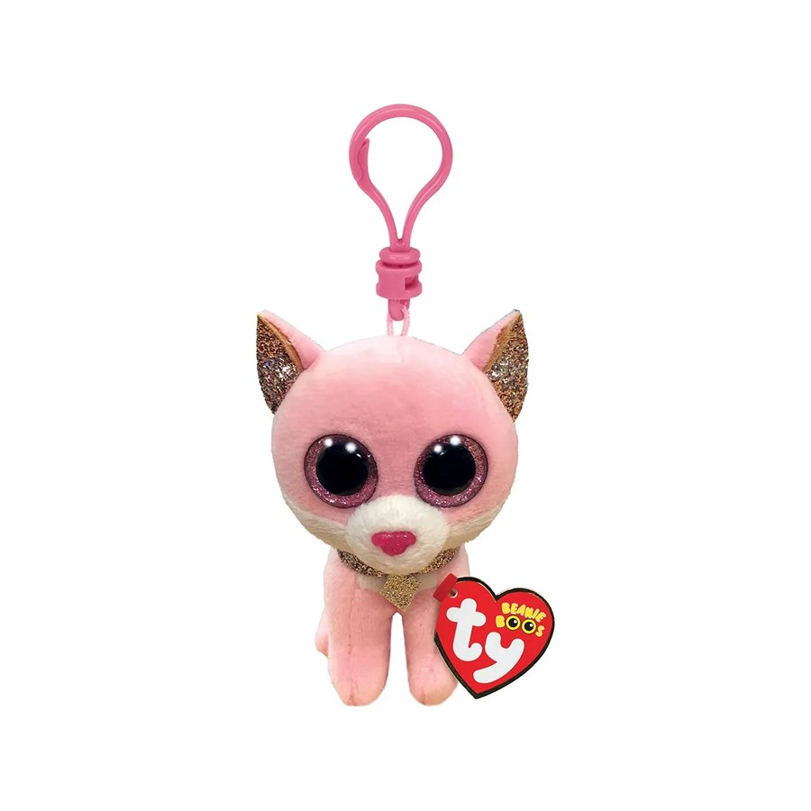 TY Beanie Boos Fiona Pembe Kedi Anahtarlık 