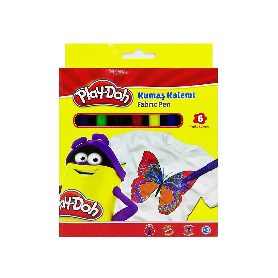 Play-Doh Kumaş Kalemi 6 Renk 