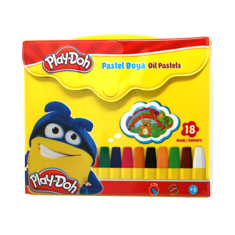 Play-Doh 18 Renk Pastel Boya Çantalı 