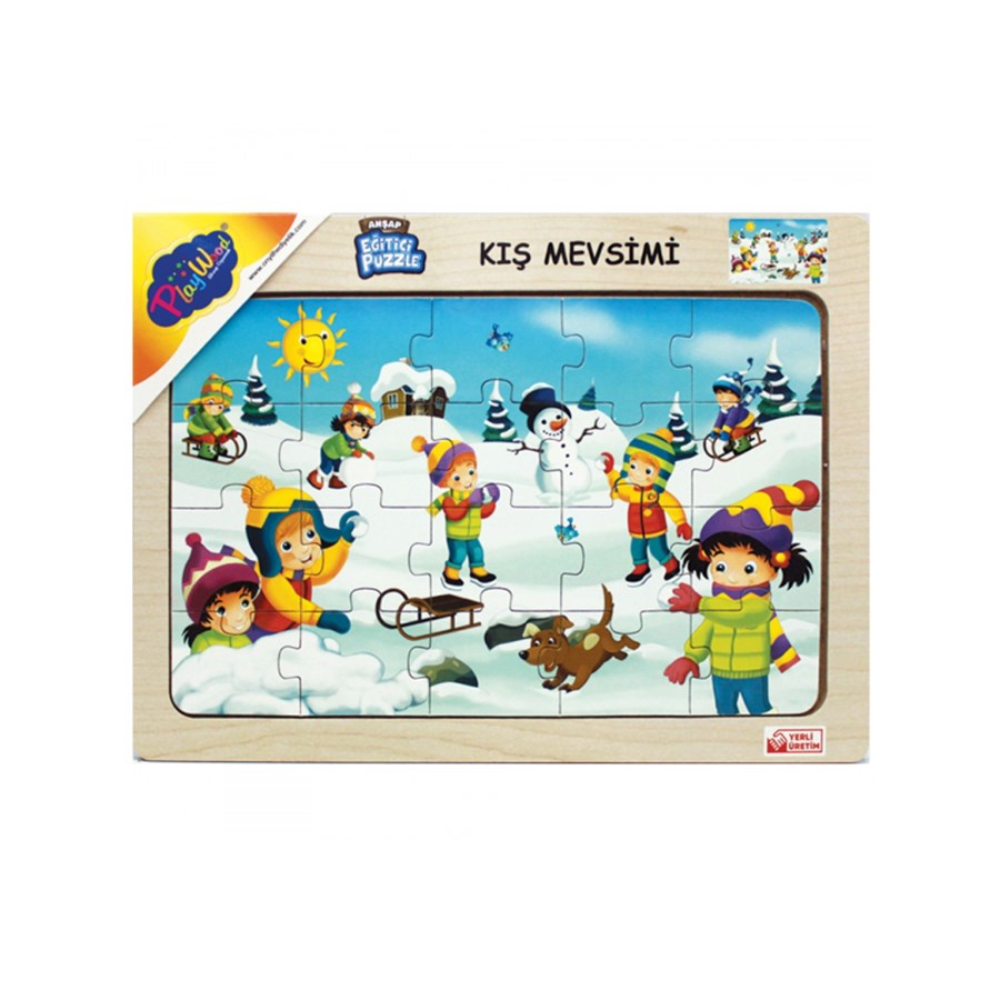 Playwood Ahşap Eğitici Puzzle Kış Mevsimi 