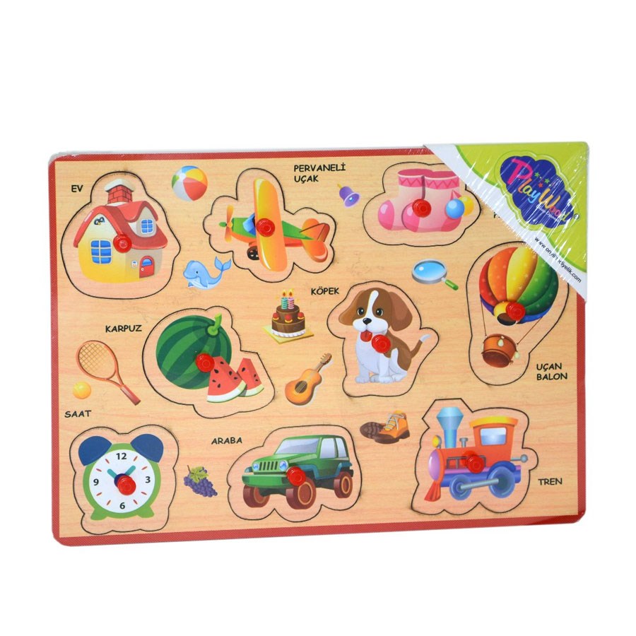 Ahşap Tutmalı Karışık Seri Puzzle 