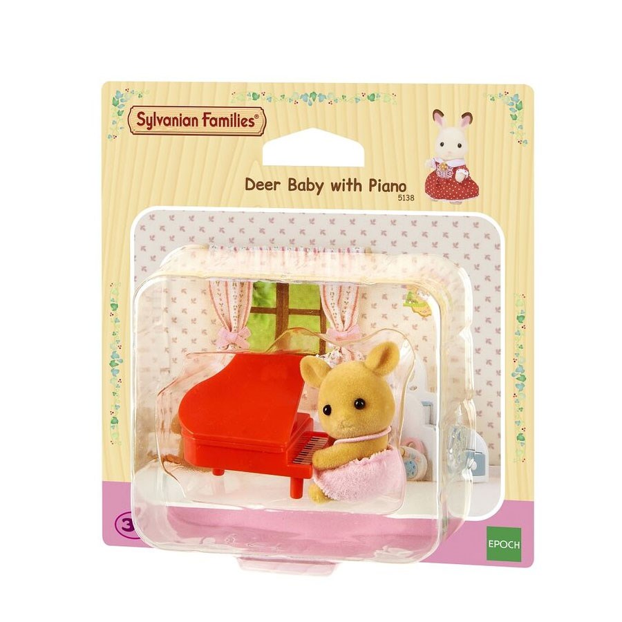 Sylvanian Families Geyik Bebek ve Piyano 