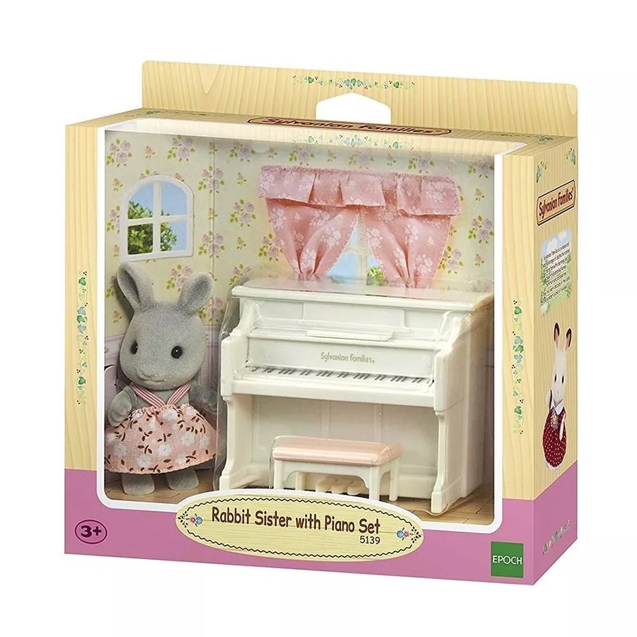 Sylvanian Families Tavşan Kardeş ve Piyano Seti 