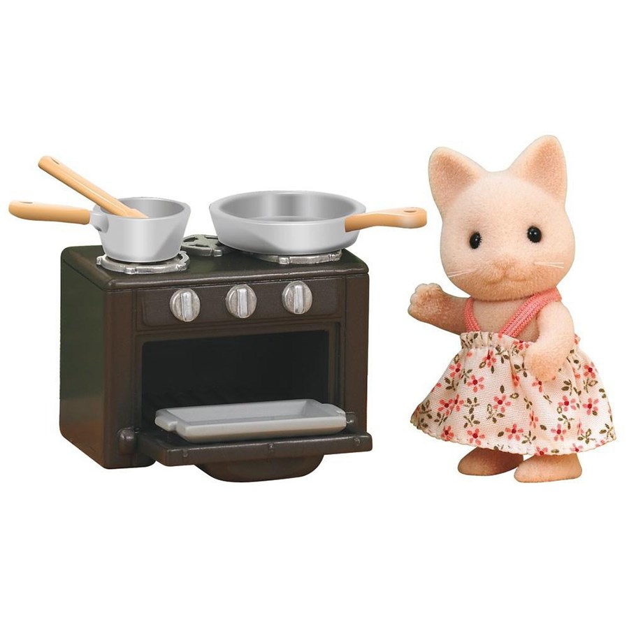 Sylvanian Families Kedi Kız Kardeş Ve Fırın 