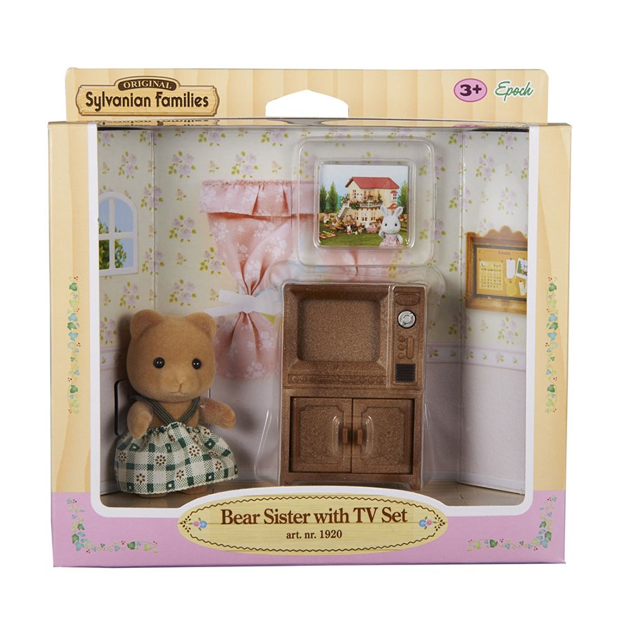 Sylvanian Families Ayı Kız Kardeş Tv Set 