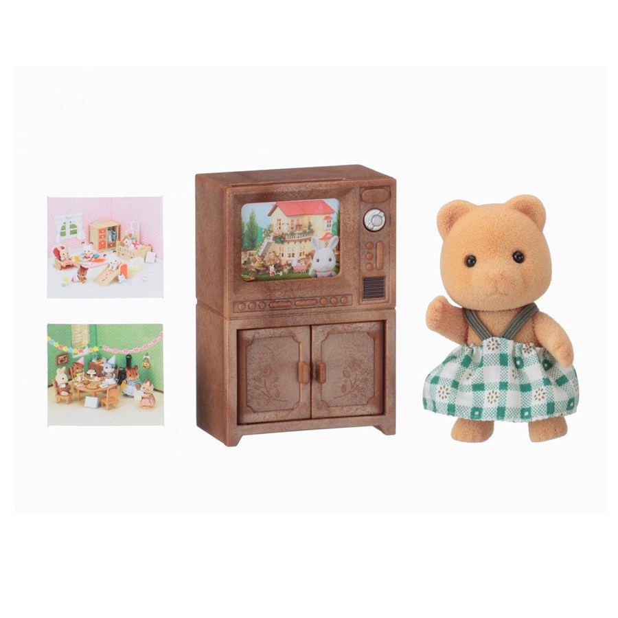 Sylvanian Families Ayı Kız Kardeş Tv Set 