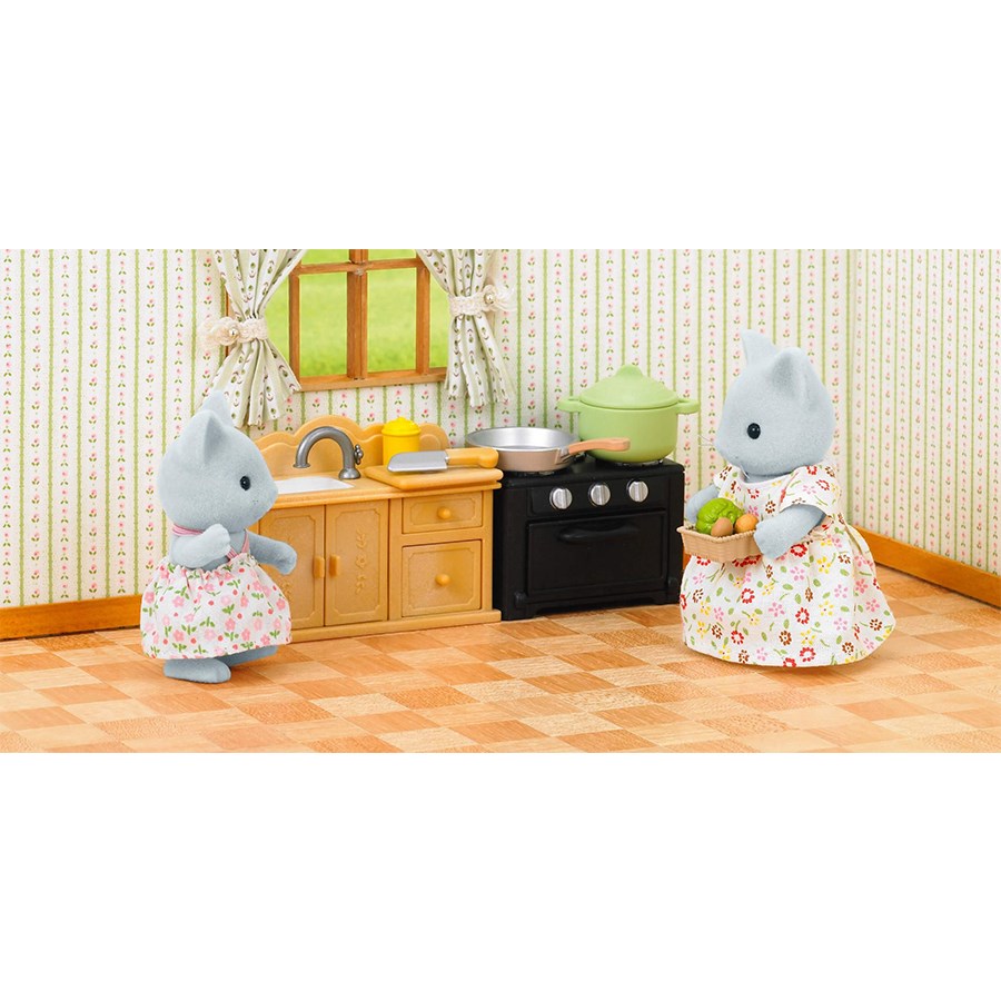 Sylvanian Families Kedi Kardeş Ve Mutfak Seti 