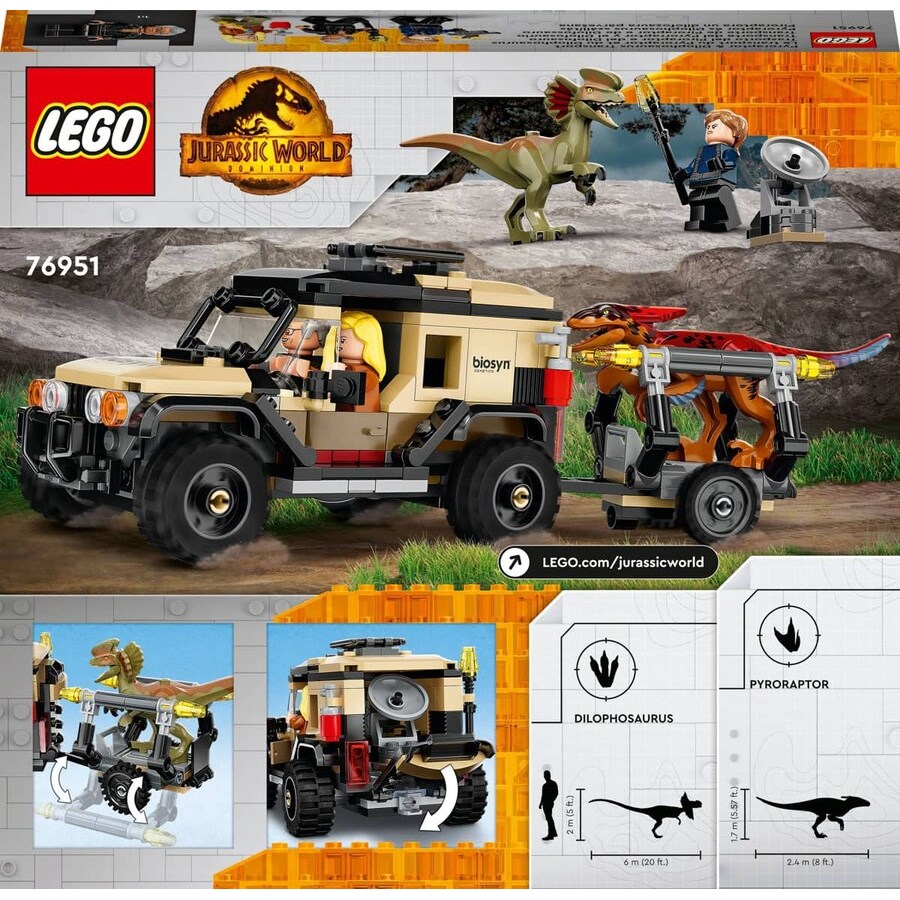 Lego Jurassic World Pyroraptor ve Dilophosaurus 