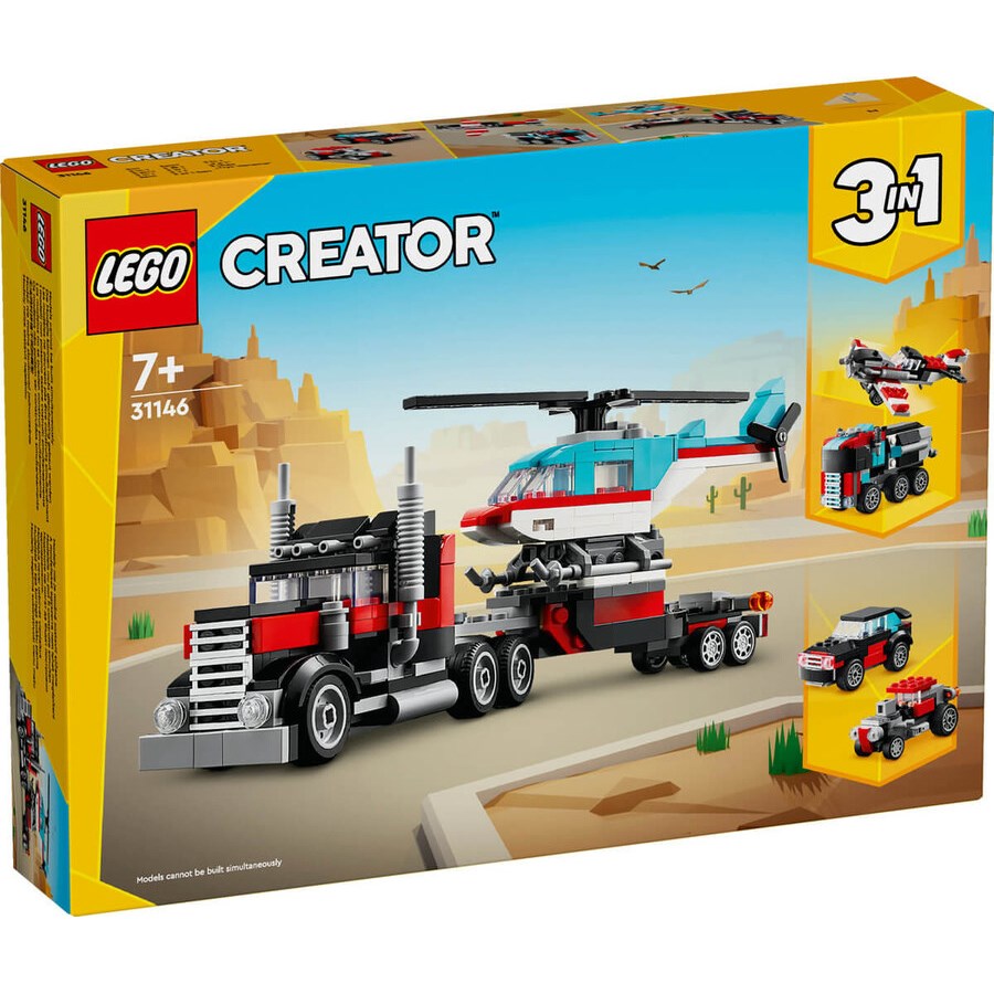 Lego Creator Helikopterli Açık Kasa Kamyon 