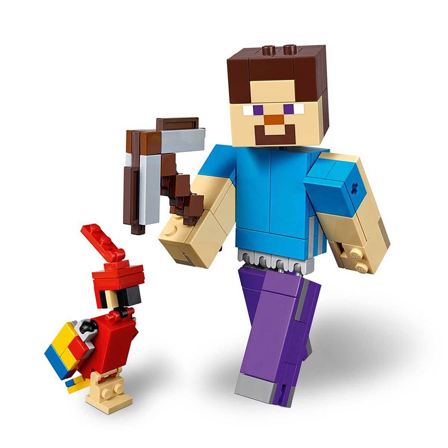 LEGO Minecraft Papağanlı BigFig Steve 