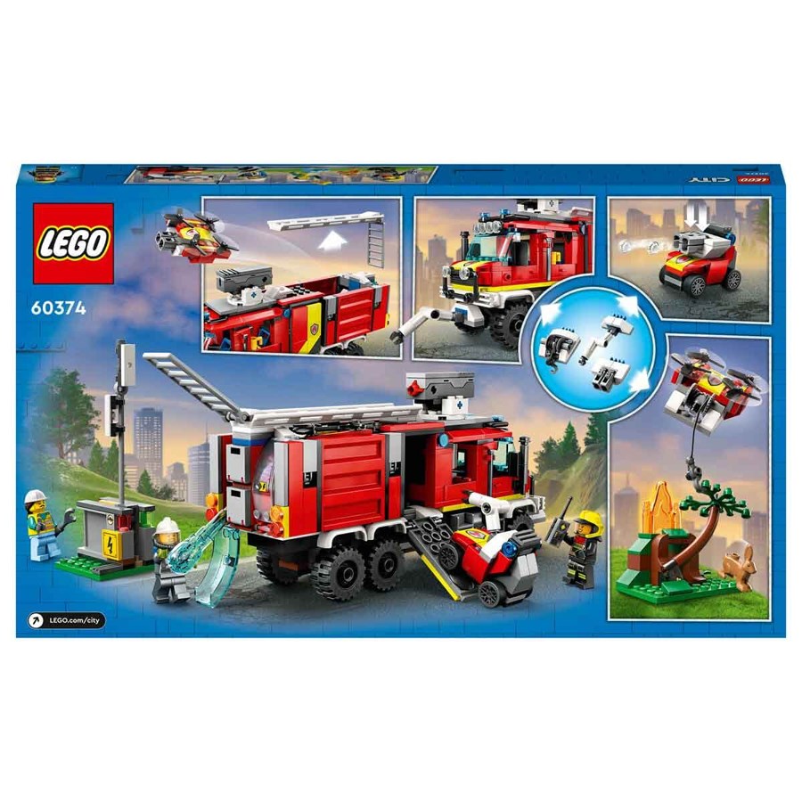 Lego City İtfaiye Komuta Kamyonu 60374 