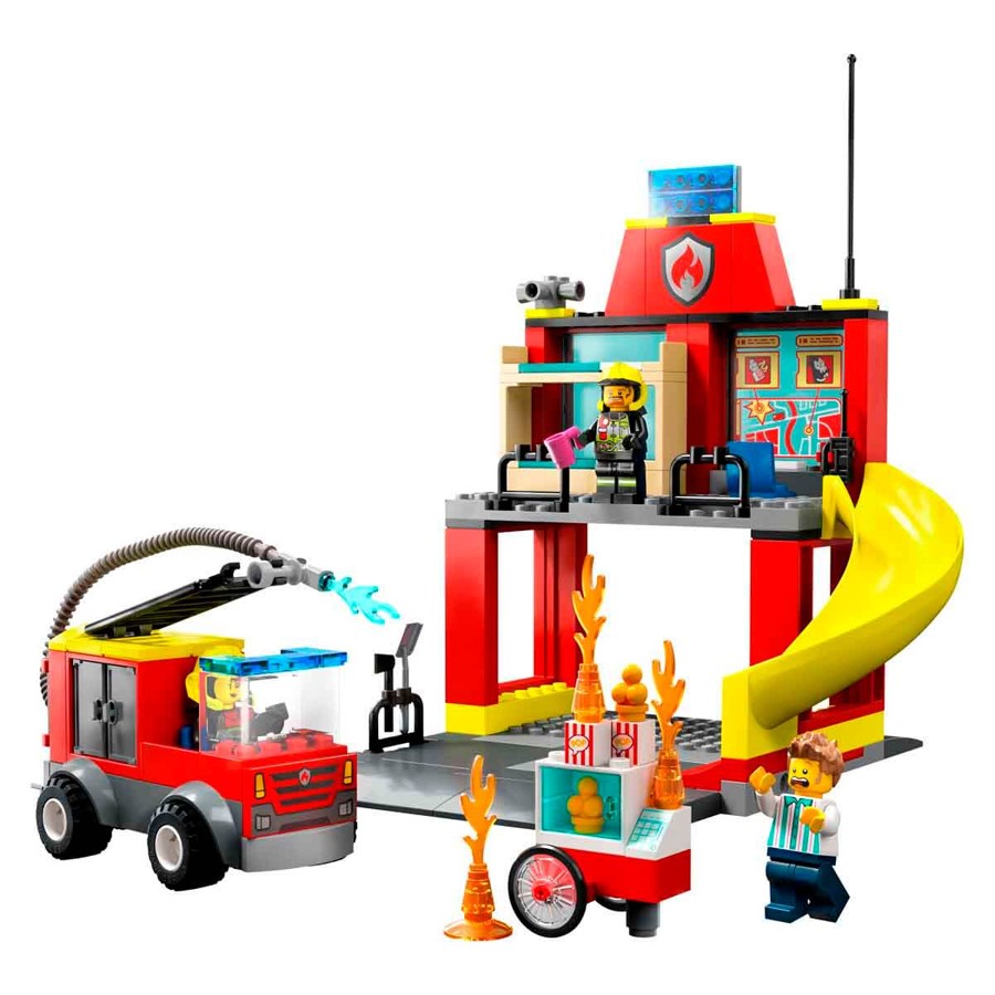 Lego City İtfaiye Merkezi ve İtfaiye Kamyonu 60375 