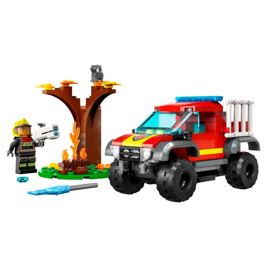 Lego City 4X4 İtfaiye Kamyonu Kurtarma Operasyonu 