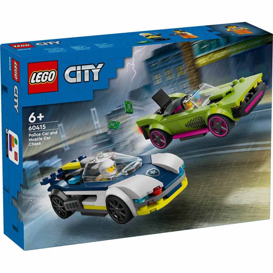 Lego City Polis Arabası ve Spor Araba Takibi 