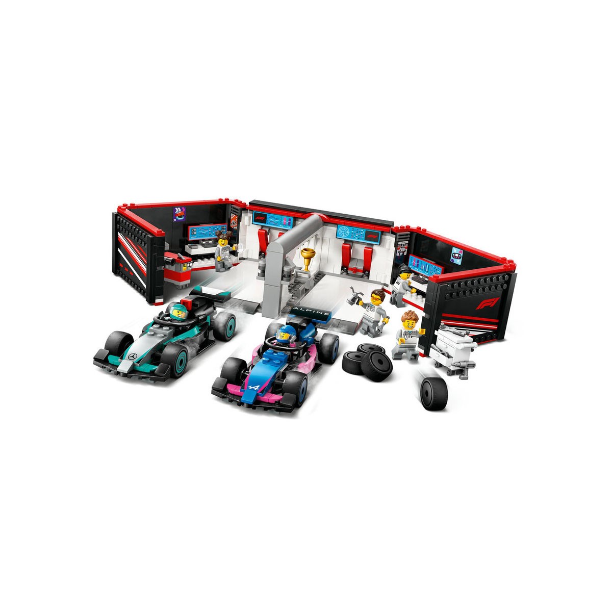 Lego City F1 Garaj AMG ve Alpine 