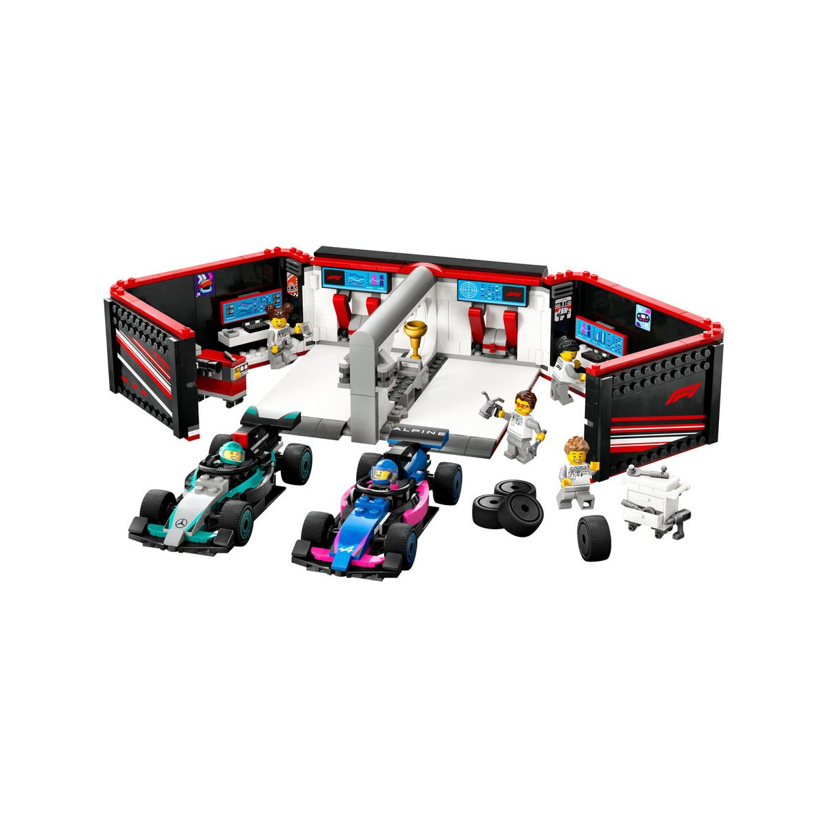 Lego City F1 Garaj AMG ve Alpine 