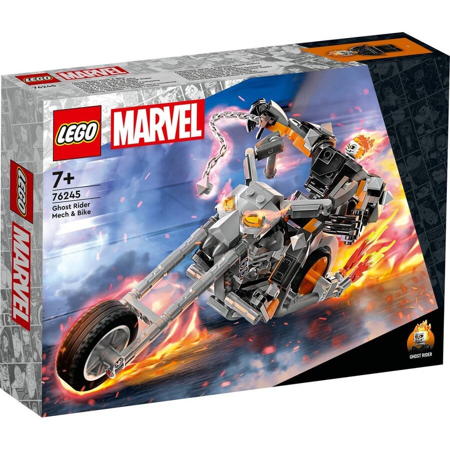 Lego Marvel Ghost Rider Robotu ve Motosikleti 