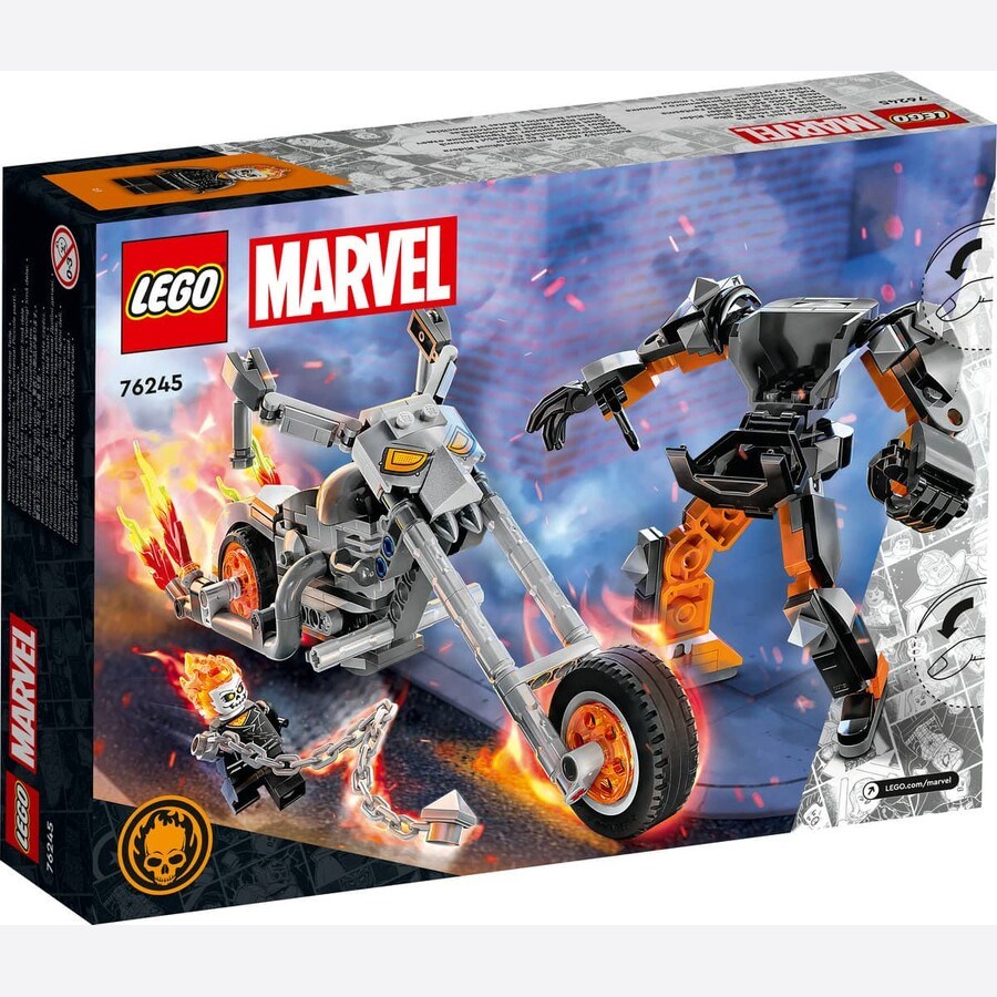 Lego Marvel Ghost Rider Robotu ve Motosikleti 