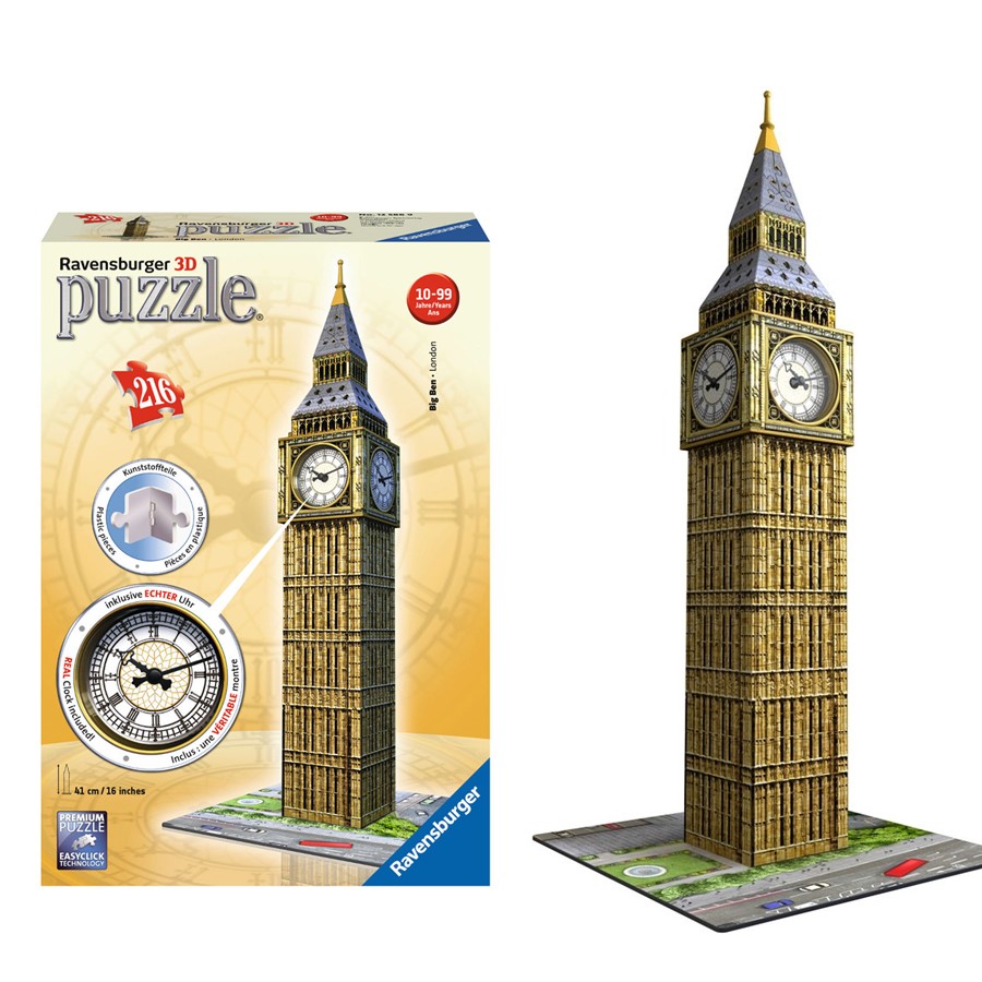 Ravensburger Big Ben-3d Puzzle Gerçek Saatli 