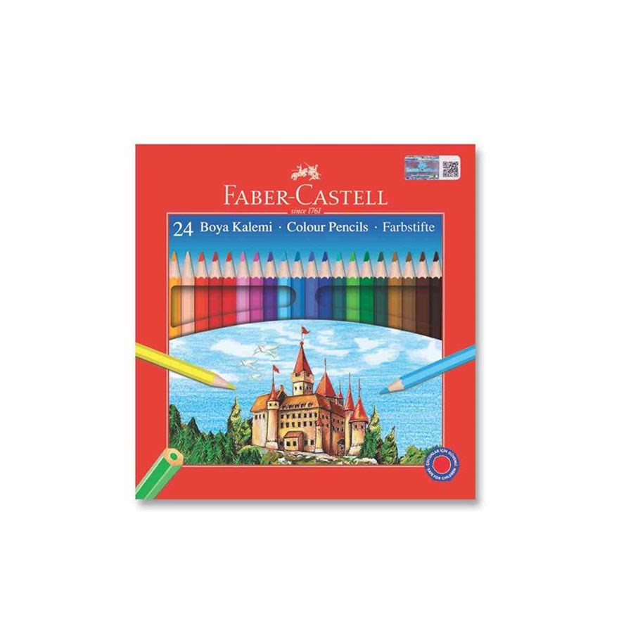 Faber-Castell 24 Renk Karton Kutu Boya Kalemi 