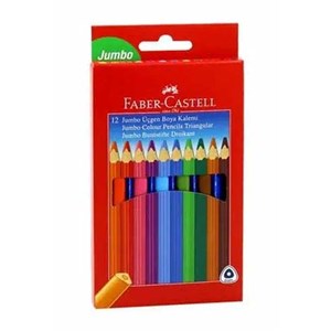 Faber-Castell 12 Renk Jumbo Üçgen Kuru Boya