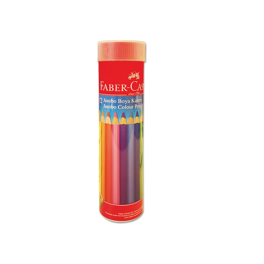 Faber Castell Boya Kalemi 12 Renk Jumbo Tam Boy Tü 