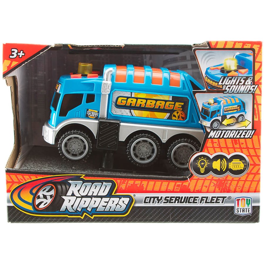 Road Rippers Sesli Ve Işıklı Mini Hizmet Aracı Çöp Kamyonu