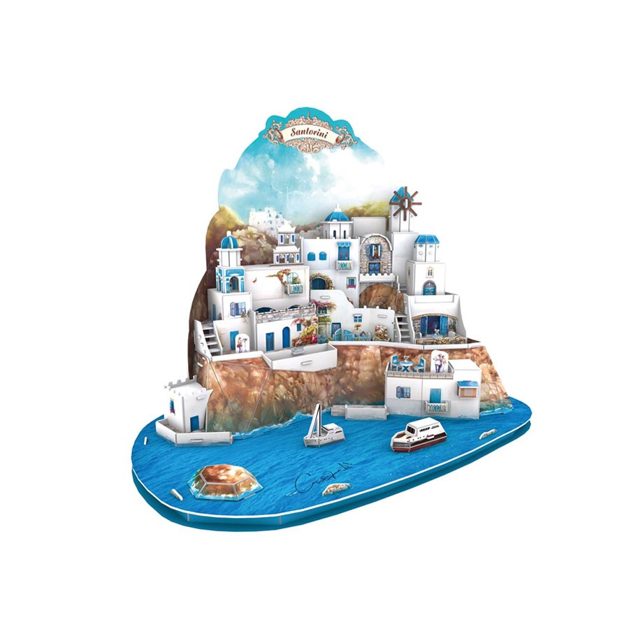 3D Puzzle Santorini Adası 