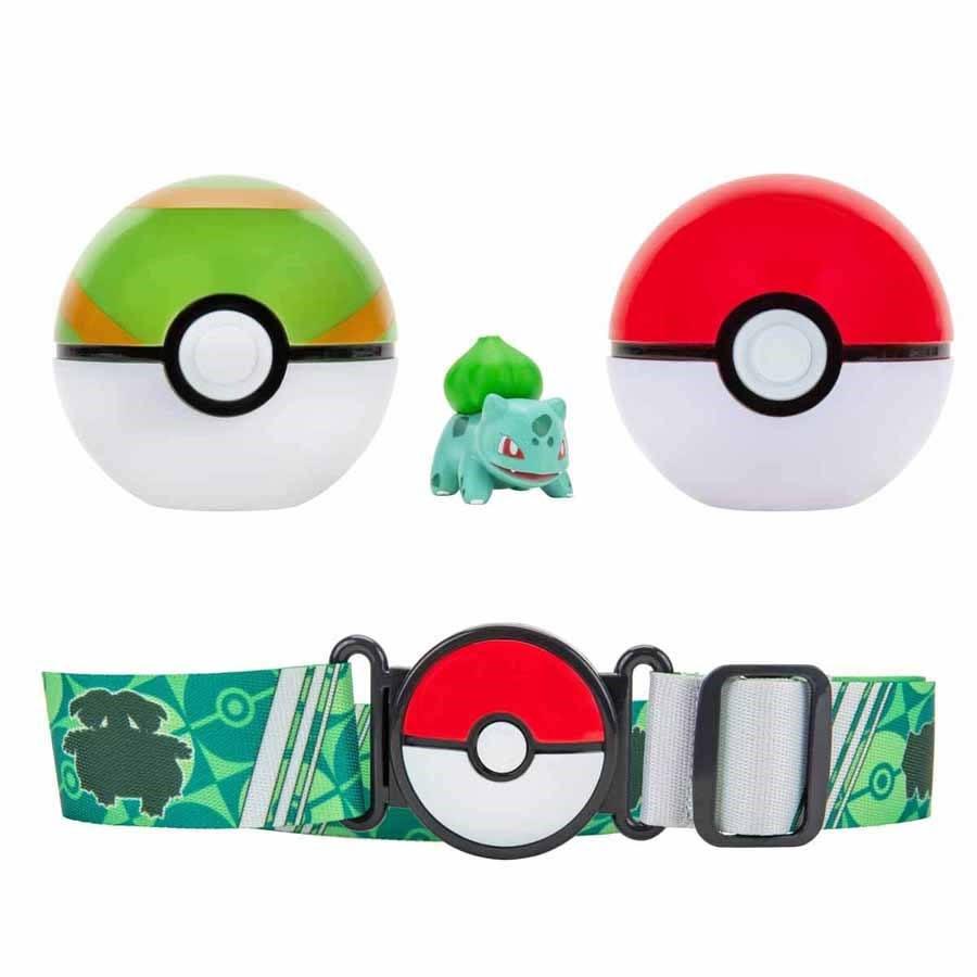 Pokemon Pokeball Kemer ve Figür Seti- Bulbasaur 