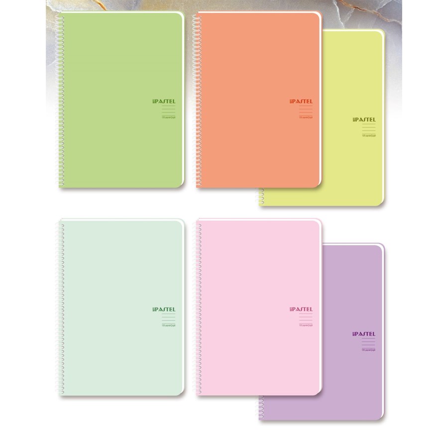 Pastel Note A5 Plastik Kapak Spiralli 80 Yaprak Ka 