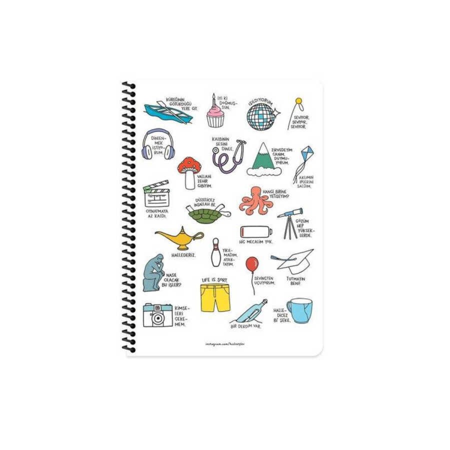 Hisli Şeyler 16,5*22,5  80Yp.Çiz.Stickerli Defter 