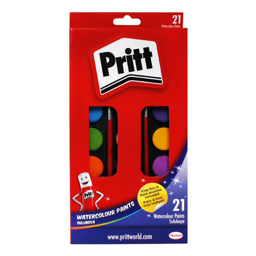 Pritt Suluboya 21 Renk Büyük Tablet 