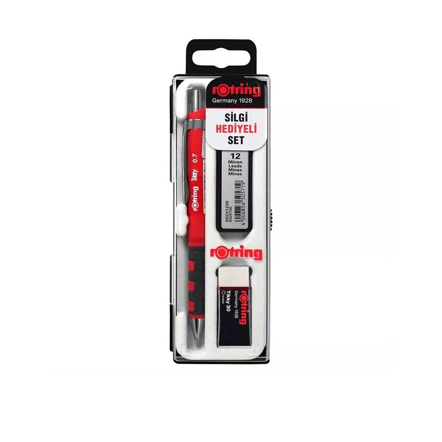 Rotring Tikky Versatil Okul Seti 0.7 Kırmızı 