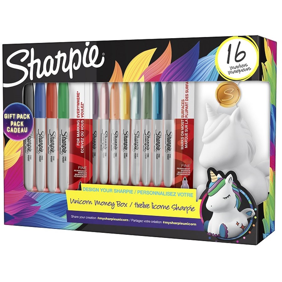 Sharpie Fine Markör Kumbara Hediyeli 16 Lı Set 