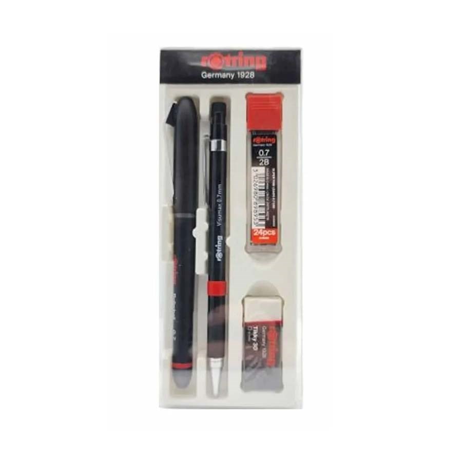 Rotring Visumax 0.7+ Roller 4 Lü Set - Siyah 