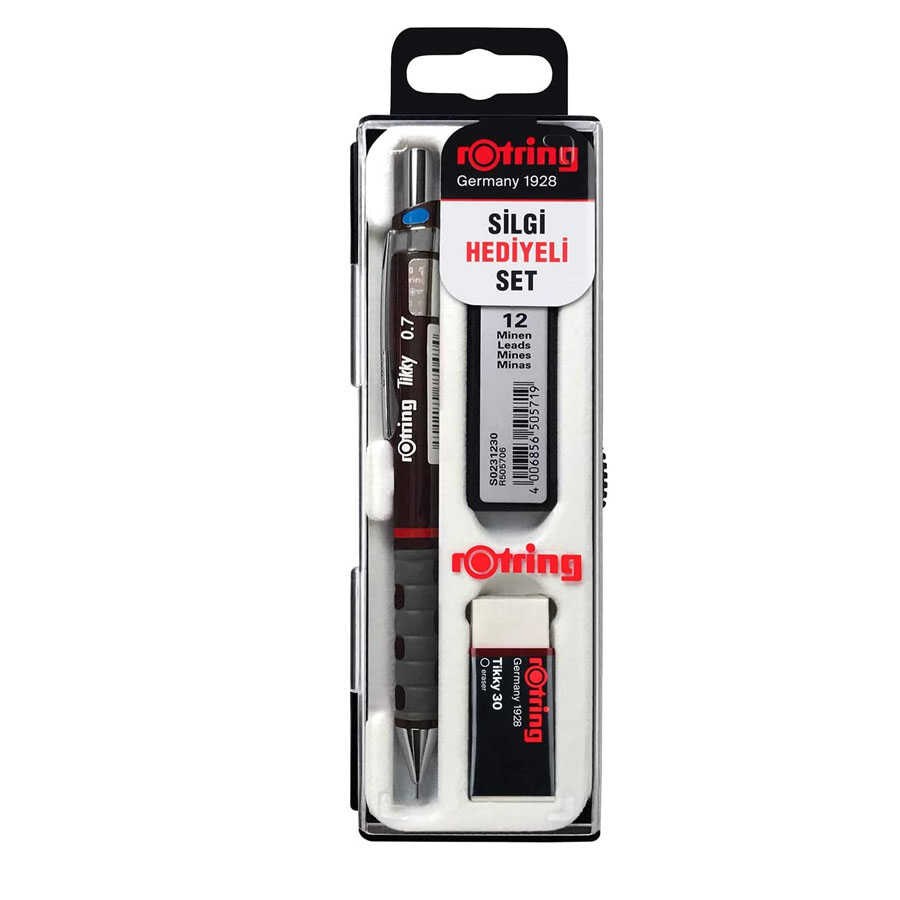 Rotring Tikky Versatil Okul Seti 0.7 Bordo 