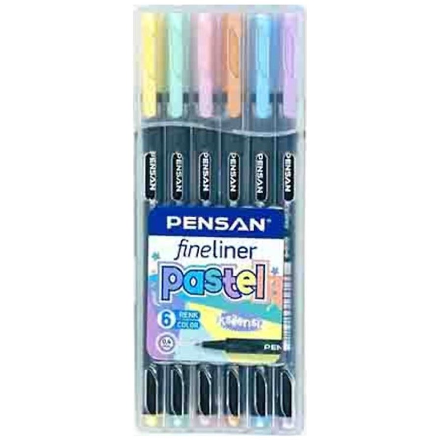 Pensan Fineliner 6 Lı Pastel Kalem 