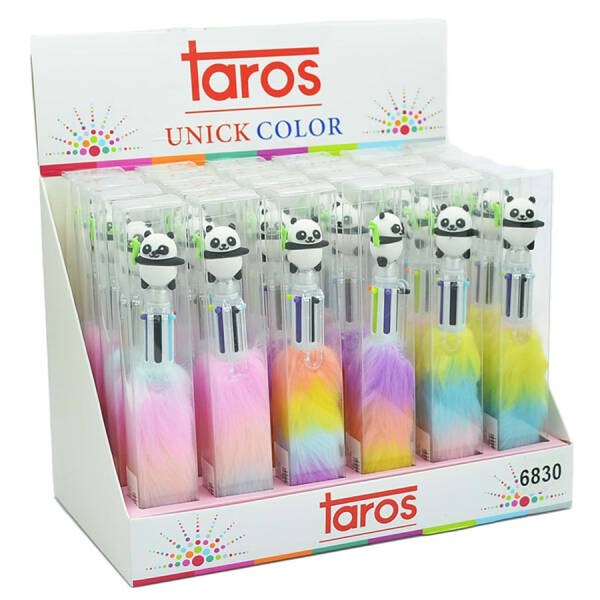 Taros Unick Color Panda 6 Renk Tükenmez Kalem 