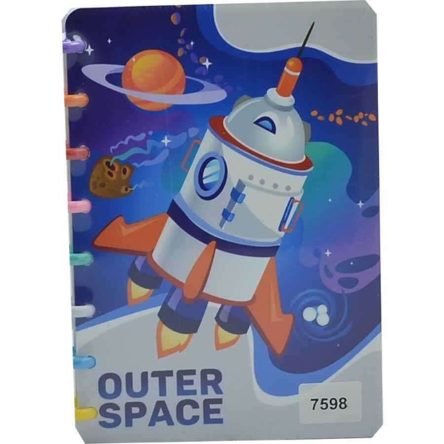 Taros Color Outer Space Renkli Halkalı A5 Defter 