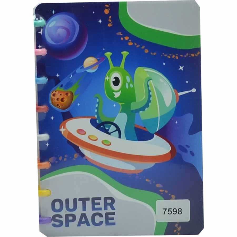 Taros Color Outer Space Renkli Halkalı A5 Defter 