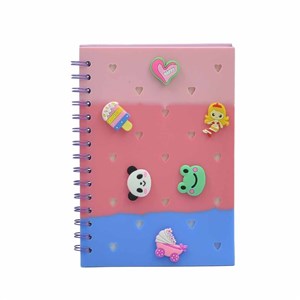 Taros Süslü Kalp Delikli Rainbow Silik Defter